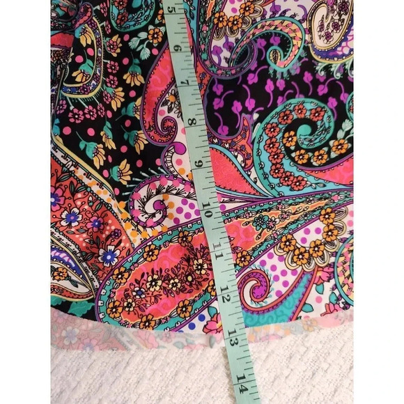 NWT Kenneth Cole Paisley Tummy Control Swim Shorts 1X - Picture 8 of 12